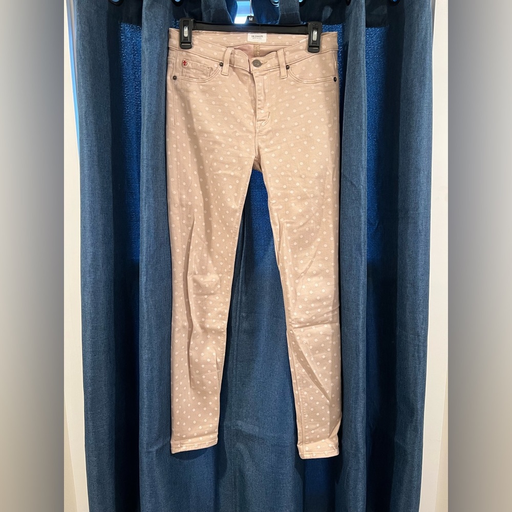 Hudson polka dot khaki skinny jeans